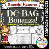 Recorder Bonanza: Worksheets to Practice DCBAG Digital Resources